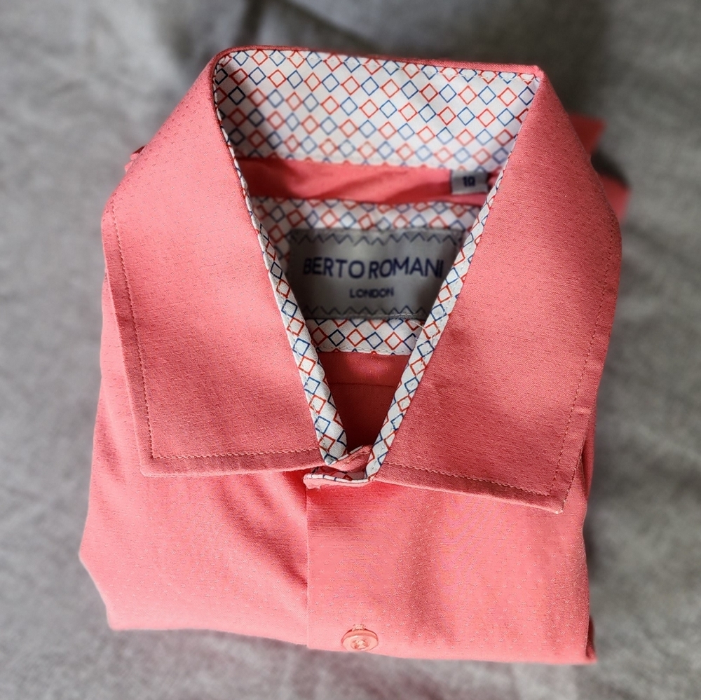 Pink Berto Romani Dress Shirt